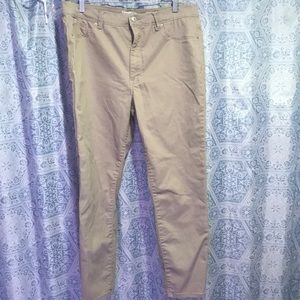 Tan jeggings size 16